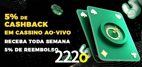 Promoções do cassino ao Vivo 222o